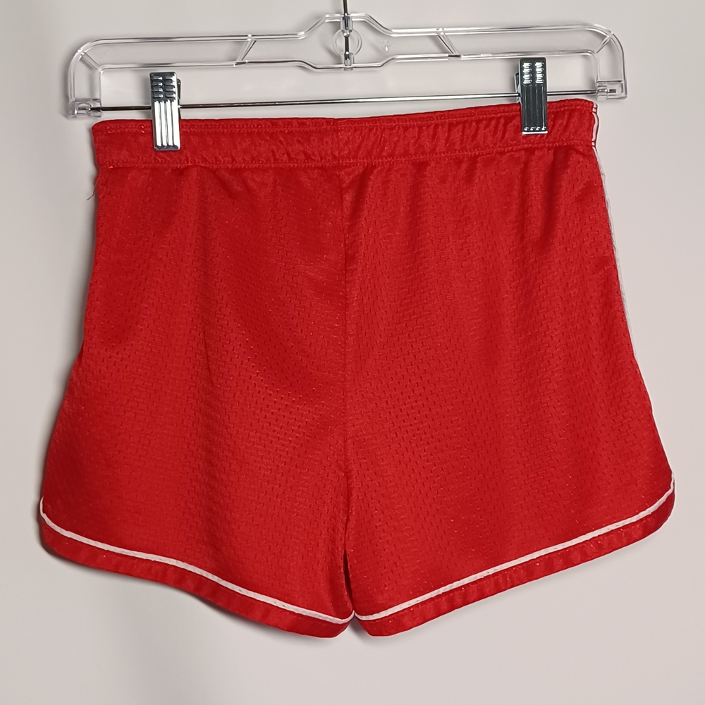Justice Girls Red Breathable Shorts Size 14 Activewear Embroidered Heart - Picture 3 of 7